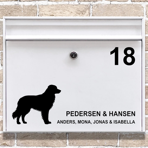 Briefkastenaufkleber Golden Retriever Silhouette