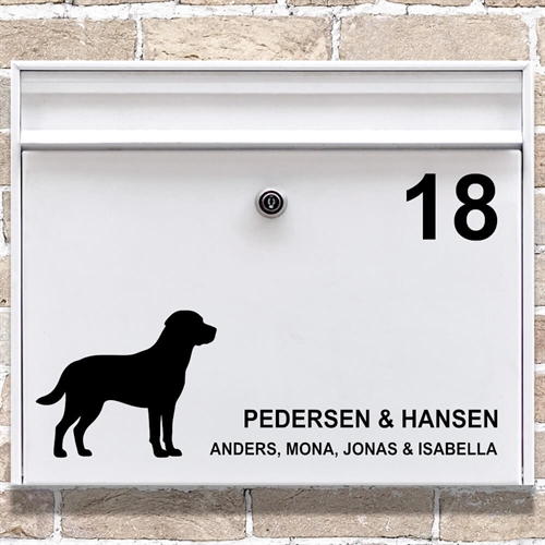 Briefkastenaufkleber Labrador-Silhouette