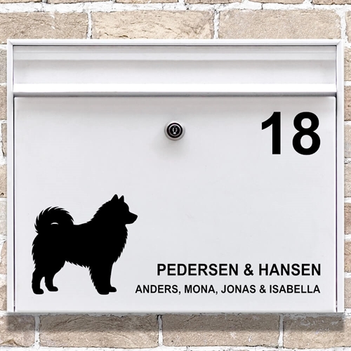 Briefkastenaufkleber Samojeden-Silhouette