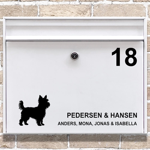 Briefkastenaufkleber Yorkshire Terrier Silhouette