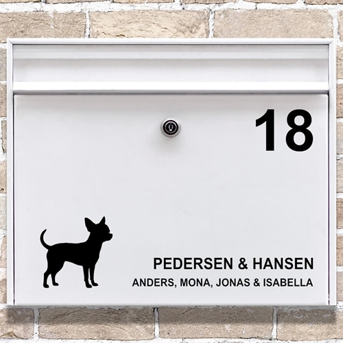 Briefkastenaufkleber Chihuahua-Silhouette