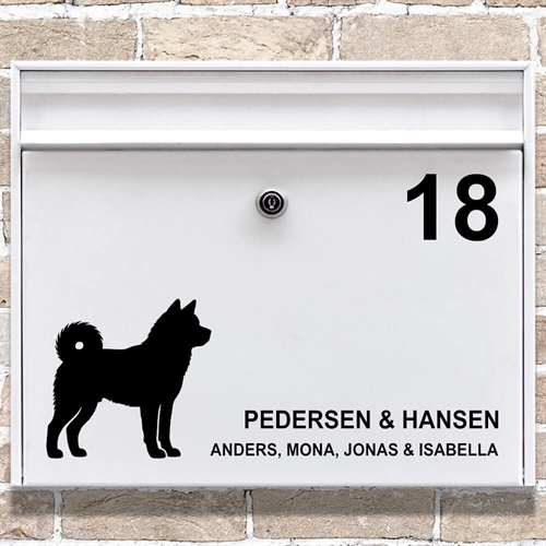 Briefkastenaufkleber Akita-Silhouette