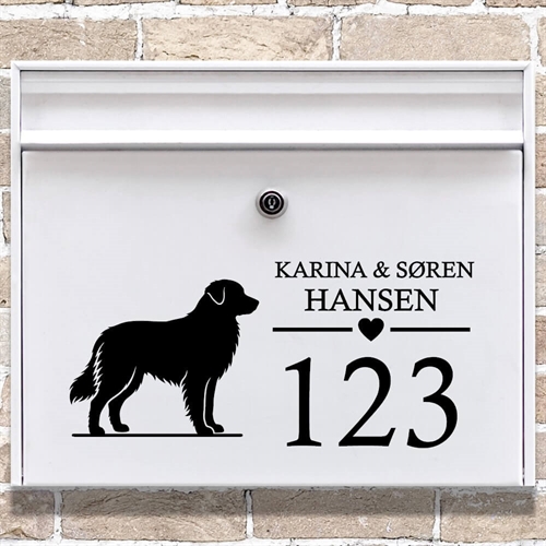 Briefkastenaufkleber mit der Silhouette eines Australian Shepherds