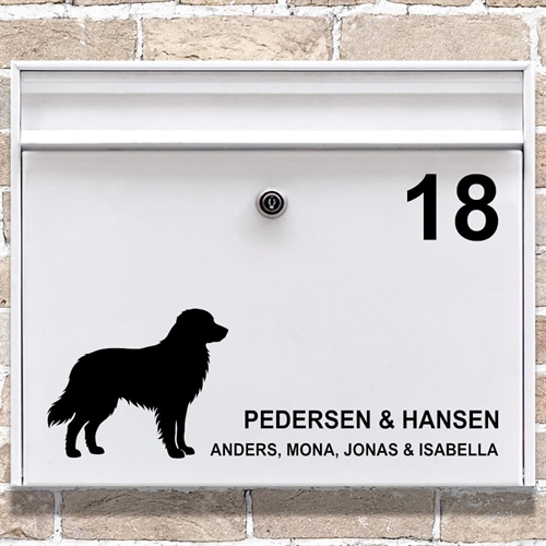 Briefkastenaufkleber, Silhouette eines australischen Schäferhundes