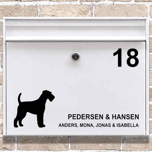 Briefkastenaufkleber Airedale Terrier Silhouette