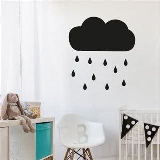 Wolke mit Regentropfen - Wandtattoo