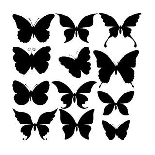 Schmetterlinge - 12 Stk. - Wandaufkleber