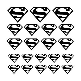 Superhelden-Logo - 21 Stk. - Wandaufkleber