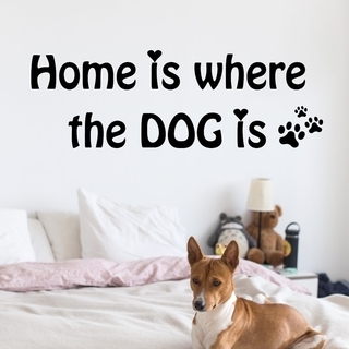 Zuhause ist, wo der Hund ist - Wandaufkleber
