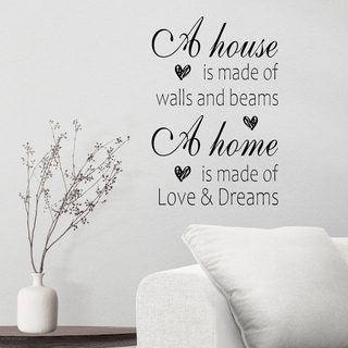 A Home is made of Love - Wandaufkleber