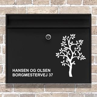 Briefkastenaufkleber Holz mit Adr. und Namen