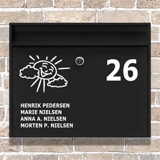 Briefkastenaufkleber sonniger Tag