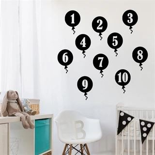 Luftballons 1-10 - Wandtattoo