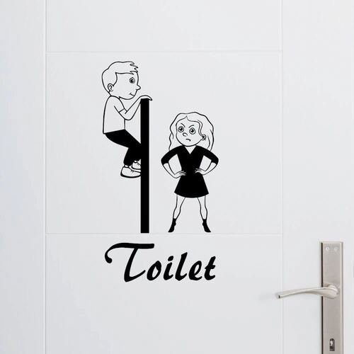 Wandtattoo Toilettenschild