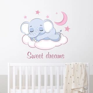 Wandtattoo: SWEET DREAMS ELEFANT (Rosa)