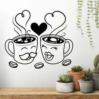 Wandtattoo Mr und Mrs Cup 