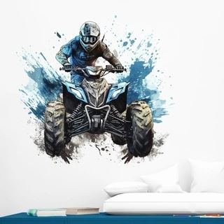 Motocross 4-Rad-Wandtattoo