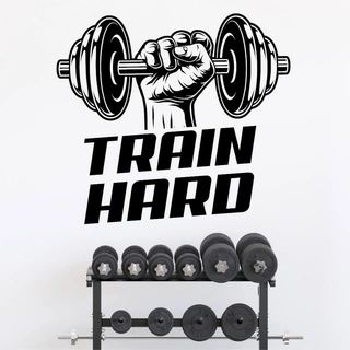 Train Hard - Wandtattoo