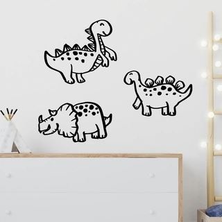 Handgezeichnete Dinosaurier-Sets – Wandtattoo