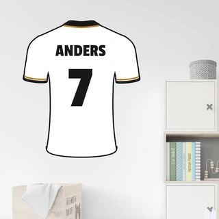 Real Madrid-Trikot. Optionaler Text – Wandtattoo