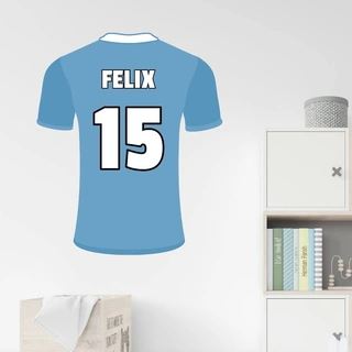 Manchester City Trikot Optionaler Text – Wandtattoo