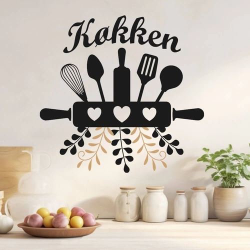 Schönes Monogramm für die Küche mit dem Text kitchen