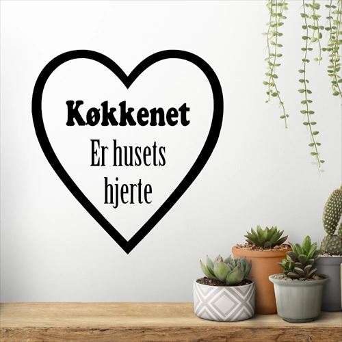 Wandsticker mit Text Die Küche ist das Herz des Hauses