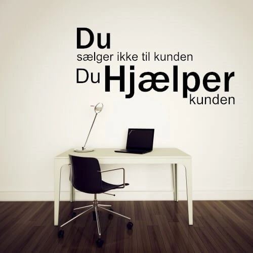 Sie helfen dem Kunden – Wandaufkleber