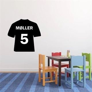 Fußballtrikot mit Name und Nummer - Wandtattoo